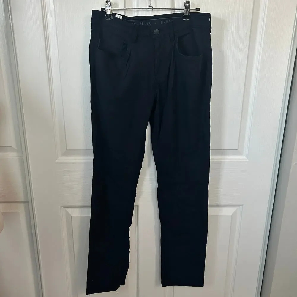 Perry Ellis Men's‎ Navy Blue Pants Slim Fit 30x32 Dress Pants Trousers